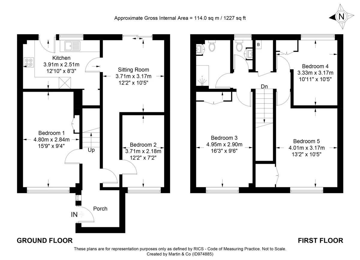 Floor plan of 23 Sparkford Close
